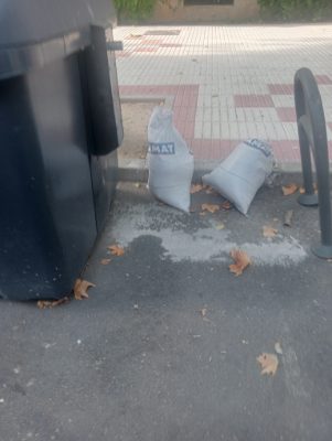 Escombros de obra en Barajas