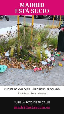 La recogida no pasa en Puente de Vallecas
