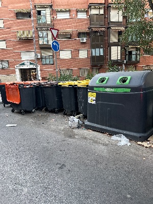 Contenedor desbordado en Latina